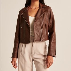 Abercrombie Vegan Leather Moto Jacket